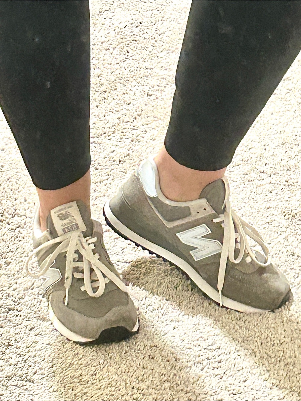 New Balance Gray and White Classic Athletic Sneaker